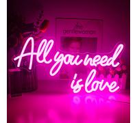 Panneau Néon Rose All You Need Is Love Pour Décoration Murale Avec Alimentation Usb Pour Chambre, Mariage, Fête D'anniversaire, Fiançailles, Décoration D'intérieur