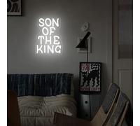 Panneau néon Son of The King, art mural chrétien, verset biblique lumineux pour fille et femme, cadeaux religieux inspirants, signe de foi religieuse