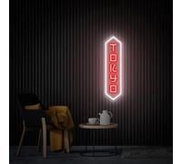 Panneau néon Tokyo, décoration murale Tokyo Japon, panneau mural de voyage, panneau LED Tokyo Cadeau personnalisé