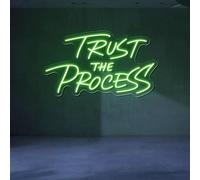 Panneau néon Trust The Process, décoration murale LED inspirante