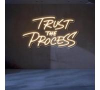 Panneau néon Trust The Process, décoration murale LED inspirante
