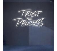 Panneau néon Trust The Process, décoration murale LED inspirante