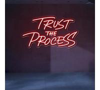 Panneau néon Trust The Process, décoration murale LED inspirante