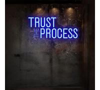 Panneau néon « Trust The Process » - Lumière LED personnalisée pour salle de sport - Citations de motivation - Décoration murale pour studio de fitness, bureau, cadeau pour les amateurs de gym