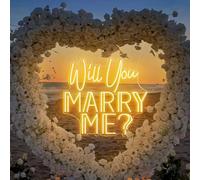 Panneau néon "Veux-tu m'épouser?" - Personnalisé pour chambre, bar, mariage, fiançailles, fête, décoration murale à domicile, cadeau personnalisé pour elle