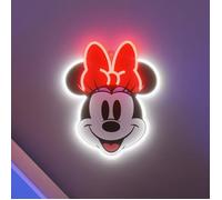 YELLOWPOP Panneau néon Minnie Mouse LED blanc – Décoration murale artisanale Disney