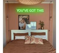 Panneau néon « You 've Got This » avec citations de motivation, applique murale inspirante, panneau LED de motivation, décoration murale de bureau, applique murale de dortoir