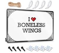 Panneau « No Boys Allowed » I Love Boneless Wings Tin Sign Man Cave Bar Panneaux muraux amusants (couleur : couleur, taille : 20 x 30 cm)
