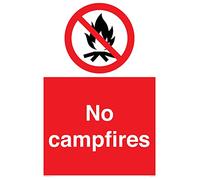 Panneau « No campfires » - 400 x 600 mm - A2P