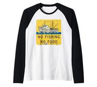 Panneau « No Fishing No Food » - Cadeau de Protestation pour l'agriculture et l'océan Manche Raglan