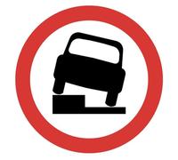 Panneau « No Parking on verge or footway Repeater » Classe RA1 Permanent 300 mm de diamètre (composite d'aluminium de 3 mm)