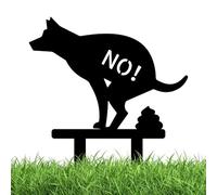 Panneau « No Pooping Dog » pour cour | Piquets de cour en métal antirouille - Panneau de précaution étanche pour pelouse, , terrasse, patio, extérieur, voisin, promenade, trottoir, jardin,