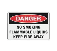 Panneau « No Smoking Flammable Liquids Keep Fire Away », 8 x 12, feuille d'aluminium antirouille, résistant aux intempéries, imperméable, facile à monter