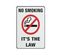 Panneau « No Smoking It'S The Law-41 », feuille d'aluminium antirouille, résistante aux intempéries, imperméable, facile à monter