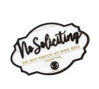 Panneau « No Soliciting » pour porte d'entrée | Panneau de porte décoratif amusant en bois pour maison, bureau, appartement, porte, mur, jardin, affaires, cour, voisins, fenêtre