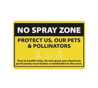 Panneau « No Spray Zone Protect Us Our Pets & Pollinators » pour maison 30,5 x 20,3 cm, aluminium de qualité supérieure, résistant au soleil, antirouille