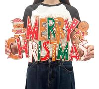 Panneau Noël, 12,2 Pouces * 6,88 Pouces Merry Christmas Panneau Noël En Bois, Panneaus Joyeux Noëls, Panneaus de Porte Noëls, Convient pour Les Décorations Murales de Noëlss