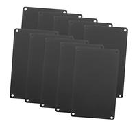 Panneau Nom Soi-même en Aluminium Noir, Lot de 10 | Plaque Gravée, 4 Trous, Diamètre 3,5mm, Entraxe 92×52mm, pour Bureau et Fête
