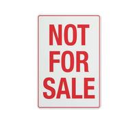 Panneau « Not For Sale » - Feuille réfléchissante en aluminium antirouille - Résistant aux intempéries - Imperméable - Facile à monter - 8 x 12