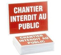 Panneau Novap Chantier interdit au public Noir G