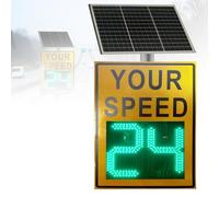 Panneau numérique de limitation de vitesse à énergie solaire, affichage radar des commentaires du conducteur, pour la sécurité des quartiers routiers, 55,9 x 68,6 cm, jaune