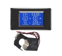 Panneau numérique monophasé 6 en 1 220 V 100 A AC - Ampèremètre de voltmètre - Facteur de puissance KWH - Compteur d'énergie avec bobine CT/Split CT (PZEM-022 Split CT)