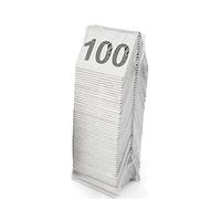 Panneau numéroté de bureau, Numéros de table debout style tente, numéros restaurant en acier inoxydable 1-50 1-100(1 to 100)