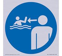Panneau obligatoire : « Keep children under supervision in the aquatic environment » - 85 x 85 mm - S85