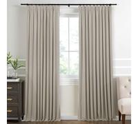 Panneau occultant plissé à isolation thermique en faux lin doux pour chambre à coucher, kaki, 66 x 243,8 cm (l x L), bloquant la lumière, écoénergétique, décoration d'intérieur