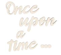 Panneau « Once Upon a Time » - Décoration d'angle de lecture en bois avec 20 distributeurs de colle - Autocollant mural pour chambre d'enfant - Esthétique pour chambre prénatale, fête d'anniversaire