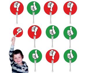 Panneau Oui Non - 10 Outils De Vote Pour Salle De Classe PC 6 X 9,5 Pouces | Fournitures D'interaction Avec Les Enseignants, Double Face, Rouge Et Vert, Pour Un Apprentissage Amusant, Évaluation Des É