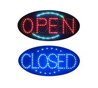 Panneau Ouvert À LED 24 X 48 Cm, Panneau Ouvert À LED Super Lumineux, Flash Ouvert/Flash Fermé/lumière Fixe 3 Modes, Haute Visibilité Et Luminosité, Faible Consommation D'énergie,