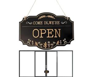 Panneau ouvert/fermé double face - Indicateur en bois peint à la main | Panneau de porte ouvert/fermé parfait pour l'intérieur, le bureau, le magasin, l'extérieur, amis, étudiants, adultes