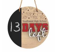 Panneau Panneaux De Porte En Bois Pour Le Compte À Rebours De La Saison Des Remises De Diplômes, Murs Tableaux Noirs, Panneaux D'Entrée De Lycées Et D'Universités