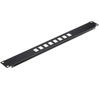 Panneau Patch 19" Vide en MÉTAL pour 8 Keystone Jack Noir