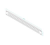 Panneau Patch Rack 19" Standard 1U 2U 3U 12-72 Emplacements Keystone Noir Gris