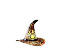 Panneau Pendentif Disque Acrylique En Forme De Chapeau De Citrouille De Sorcière Pour Halloween, Décoration De Fête, Décoration De Fenêtre, Plaque De Porche