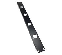 Panneau perforé 1U de 48,3 cm à montage en rack série D - Compatible avec connecteurs XLR, Speakon et Neutrik pour racks AV, audio et ordinateurs (4 ports)