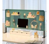 Panneau perforé à clipser avec panneau d'intimité pour bureau à domicile, blanc et bleu, 78,7 x 40,6 cm, solution de rangement polyvalente idéale pour l'espace de travail