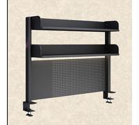 Panneau perforé avec panneau d'intimité et pince pour étagère - Accessoires de bureau pour bureau et bureau de jeu - Système d'étagères de 50 à 80 cm - Couleur : A