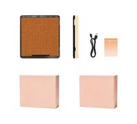 Panneau perforé avec plateau de table, contrôlé par application, 32 x 32 | Entrée d'alimentation 5 V/2 A de type C, luminosité LED réglable, placement guidé des perles et affichage du projet fini