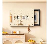 Panneau Perforé Cache Compteur Électrique Déco Murale Mignon | Dissimule Compteur Électrique, Rail Silencieux, Panneau Perforé avec Animaux pour Salon et Maison
