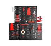 Panneau perforé Cinq pièces Ensemble de 5 pièces noir/rouge