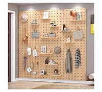Panneau perforé en bois pour cuisine et atelier Installation facile 12 mm d'épaisseur Établi Marron 60 x 120 cm