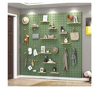 Panneau perforé en bois pour cuisine et atelier Installation facile 12 mm d'épaisseur pour salle d'artisanat et établi Vert 60 x 120 cm