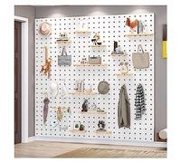 Panneau perforé en bois pour cuisine et salle d'artisanat, installation facile, panneau de 12 mm d'épaisseur pour atelier, blanc, 60 x 120 cm