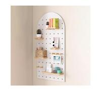 Panneau perforé en bois pour l'organisation et le rangement mural - Idéal pour chambre, bureau, salle de bain