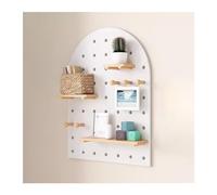 Panneau perforé en bois pour l'organisation et le rangement mural - Idéal pour chambre, bureau, salle de bain