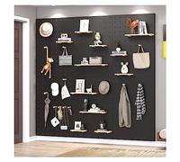 Panneau perforé en bois pour une niisation facile de la cuisine et de l'atelier, 12 mm d'épaisseur, pour salle d'artisanat, établi, noir, 60 x 120 cm, planches à trous d'installation facile