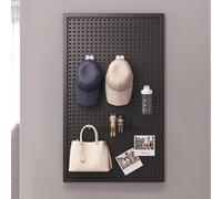 Panneau perforé en métal avec crochets - Organisation d'outils durable pour garage, travaux manuels et ateliers